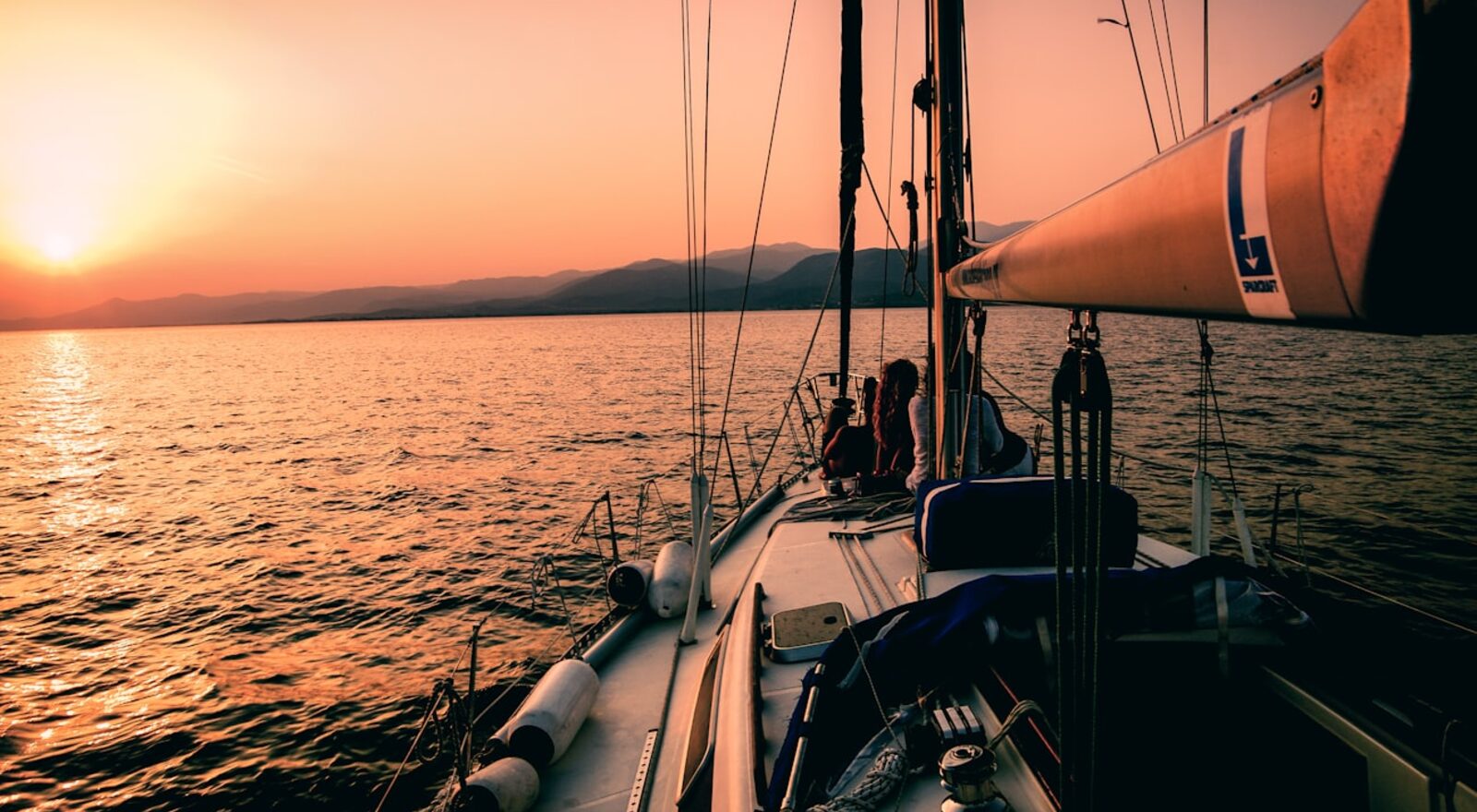Sailing at dusk off Marseille